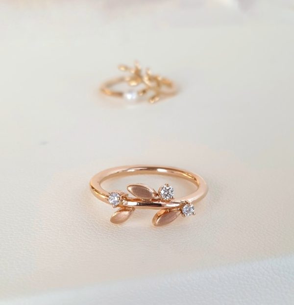 FROU FROU® Diamond 18K Rose Gold Ring